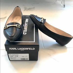 Karl Lagerfeld Paris Flat (Dutot Buckle - Black)